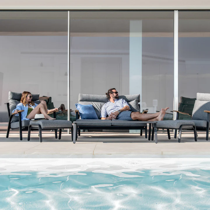 Комплект с 3-х местным диваном Malmo Lounge, серый Brafab