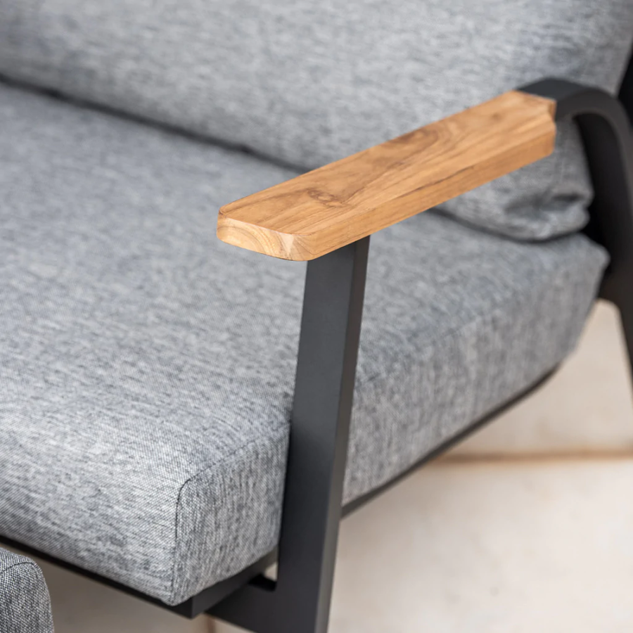 Комплект с 3-х местным диваном Malmo Lounge, серый Brafab