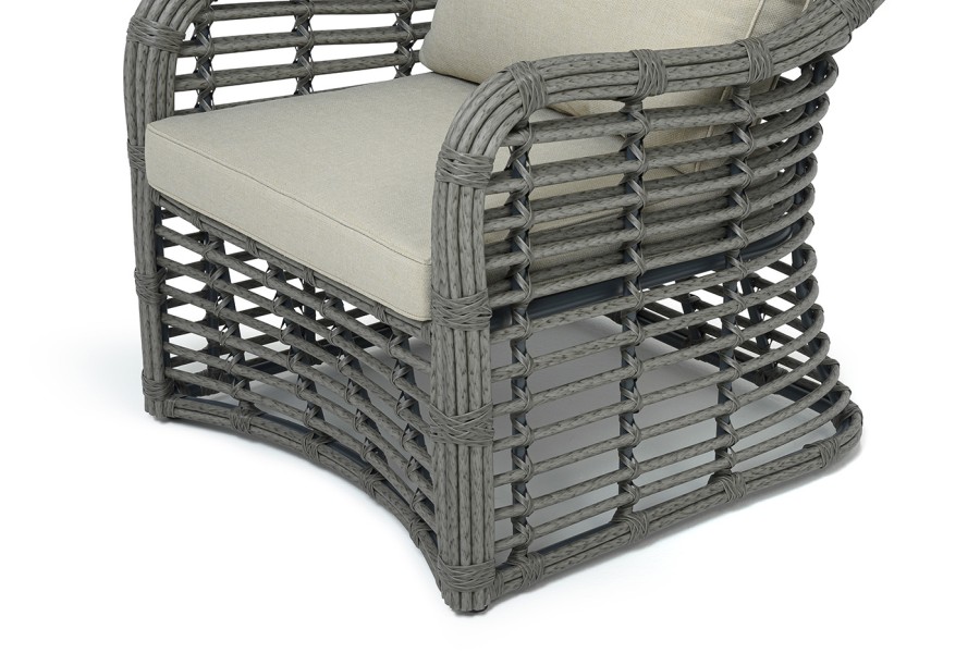 Кресло из искусственного ротанга Ницца, серый 4sis
