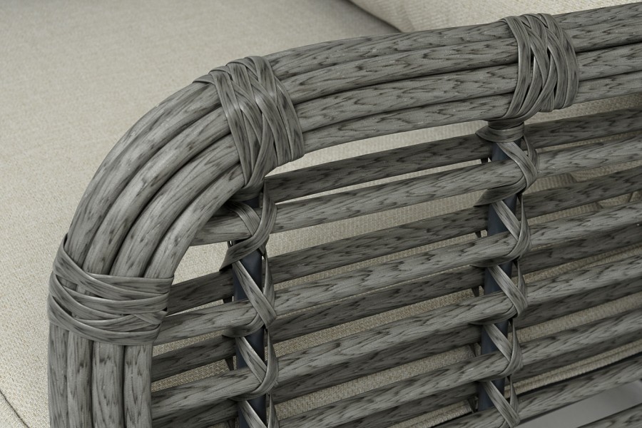 Кресло из искусственного ротанга Ницца, серый 4sis