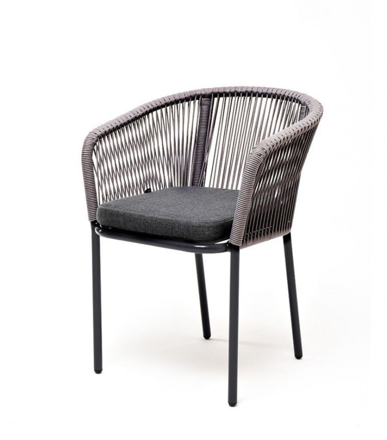 Плетеный стул Марсель серый 4sis