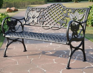 Садовая скамейка из литого алюминия Lily Кит Маркет
