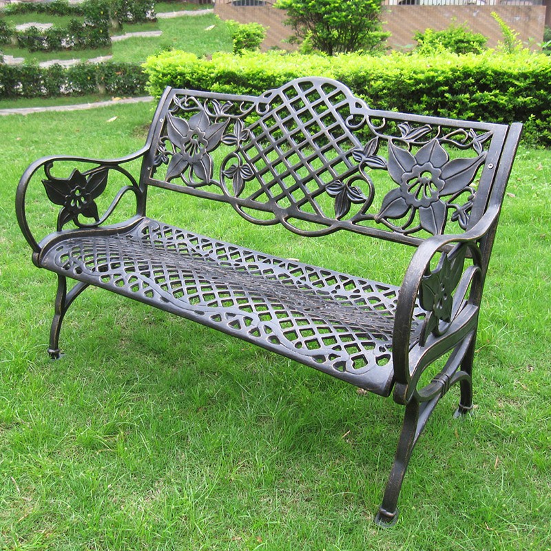 Садовая скамейка из литого алюминия Lily Кит Маркет