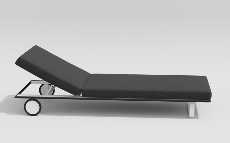 Шезлонг Hacienda Белый/Антрацит Gardenini