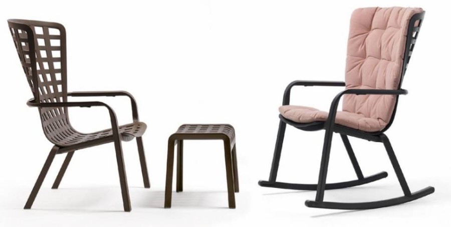 Лаунж-кресло пластиковое регулируемое Folio табак Nardi