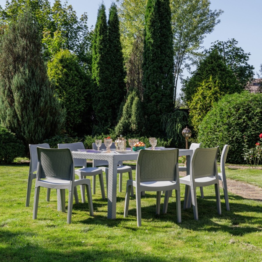 Обеденный комплект JULY L, светло-серый Royal Family