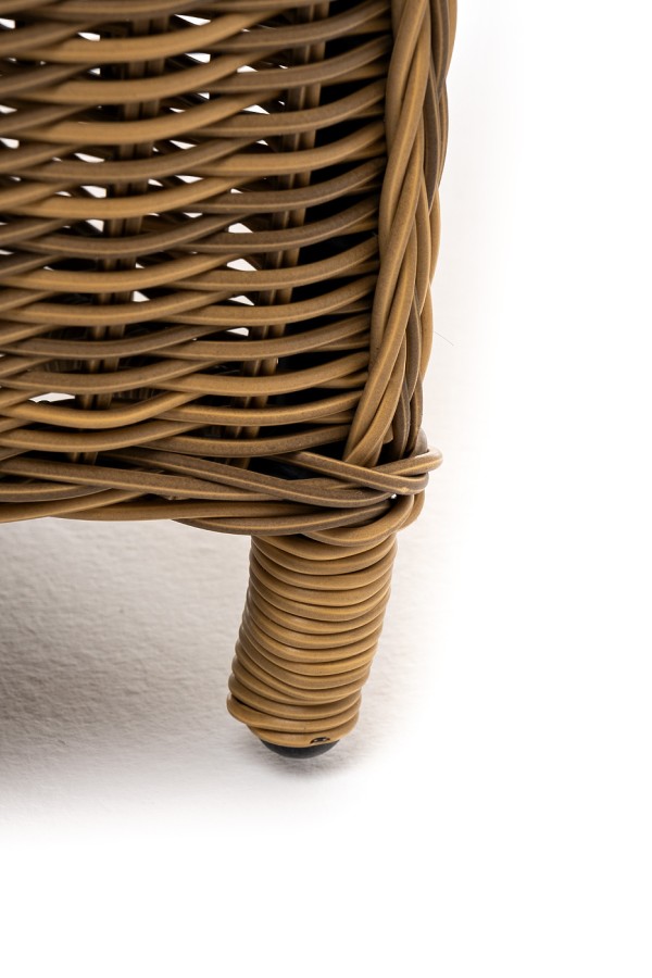 Обеденная группа Неаполь из искусственного ротанга, цвет соломенный