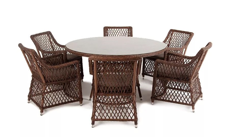 Обеденная группа Эспрессо-150 L коричневая 4sis