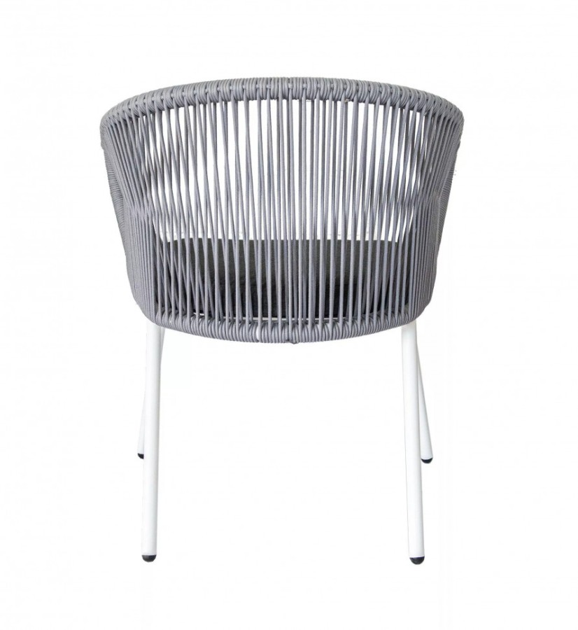 Плетеный стул Милан бело-серый 4sis