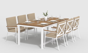 Обеденная группа Bella-2 220 бежевая Gardenini