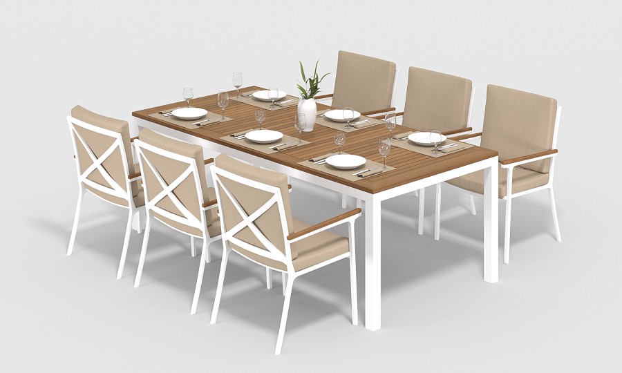 Обеденная группа Bella-2 220 бежевая Gardenini