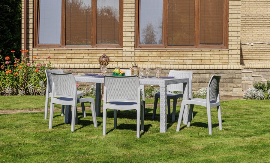 Обеденный комплект JULY M светло-серый Royal Family