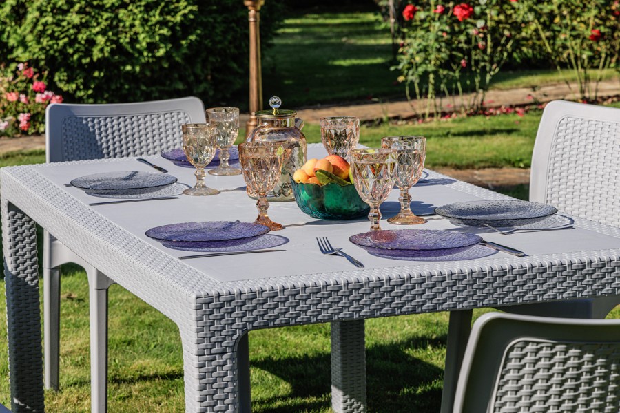 Обеденный комплект JULY M светло-серый Royal Family