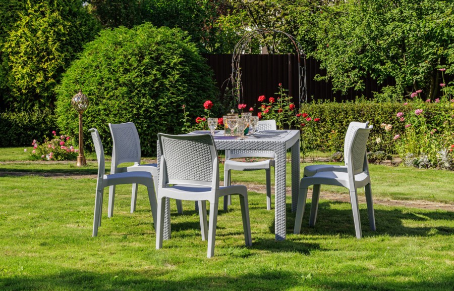 Обеденный комплект JULY M светло-серый Royal Family