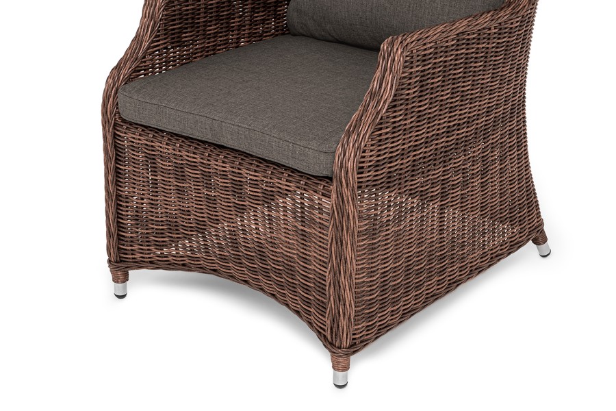Плетеный стул Неаполь из искусственного ротанга, коричневый 4sis