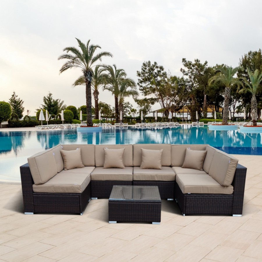 Комплект мебели YR822BgB Grey/Beige Афина