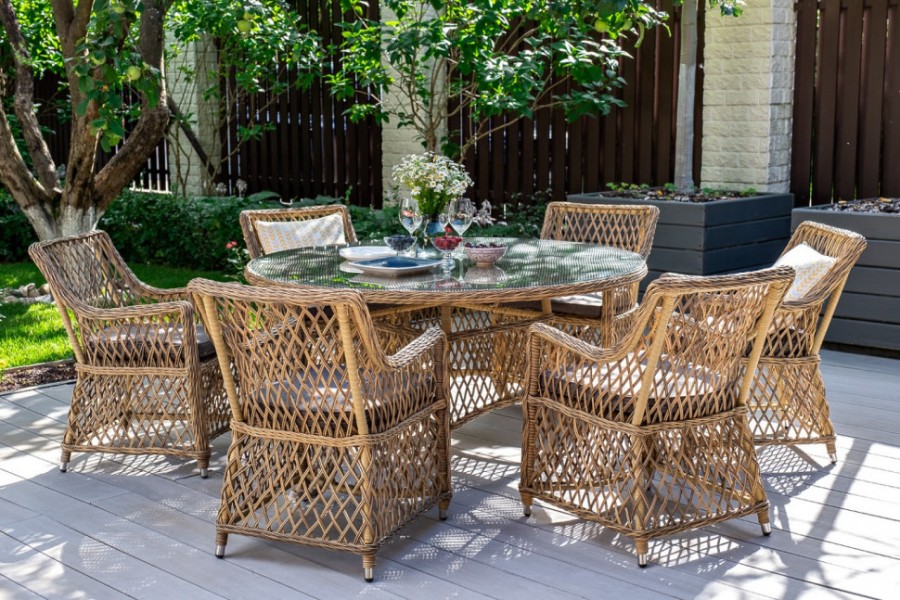 Обеденная группа Эспрессо-150 L соломенная 4sis