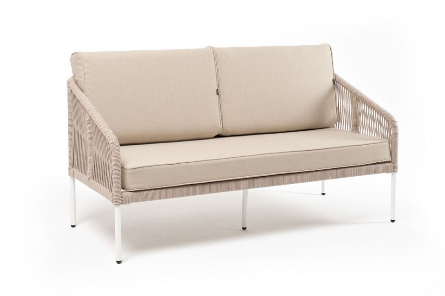 Диван двухместный из роупа Канны бежевый 4sis