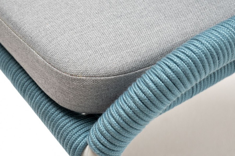 Плетеный стул Милан из роупа бирюзовый 4sis