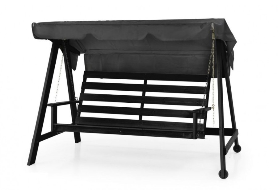 Садовые качели из сосны Kornhult black Brafab