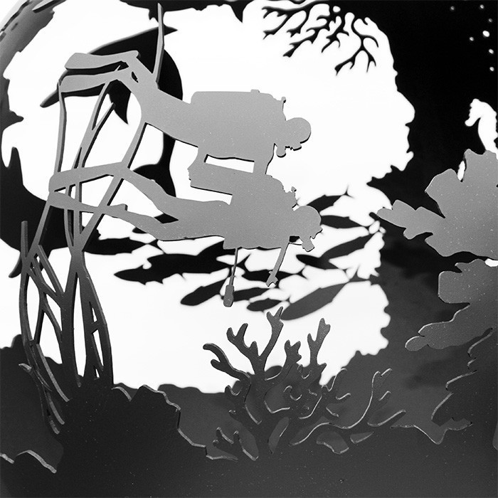 Уличный очаг сфера Подводный мир FIRECUP