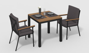 Обеденная группа Bella-2 80 антрацит Gardenini