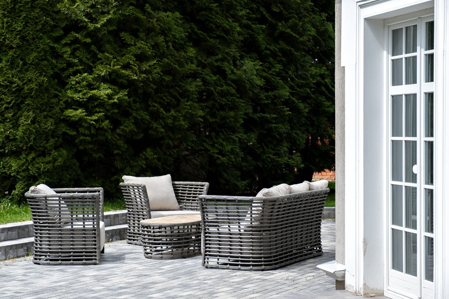 Лаунж-зона из искусственного ротанга Валенсия, цвет серый 4sis