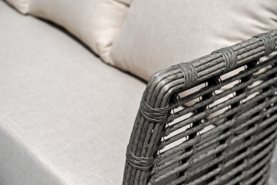 Лаунж-зона из искусственного ротанга Валенсия, цвет серый 4sis