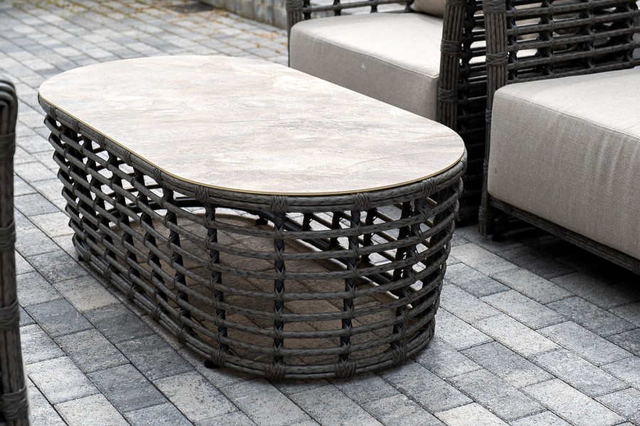 Лаунж-зона из искусственного ротанга Валенсия, цвет серый 4sis