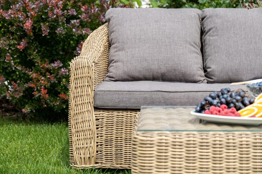 Диван двухместный из искусственного ротанга Кон Панна 4 sis