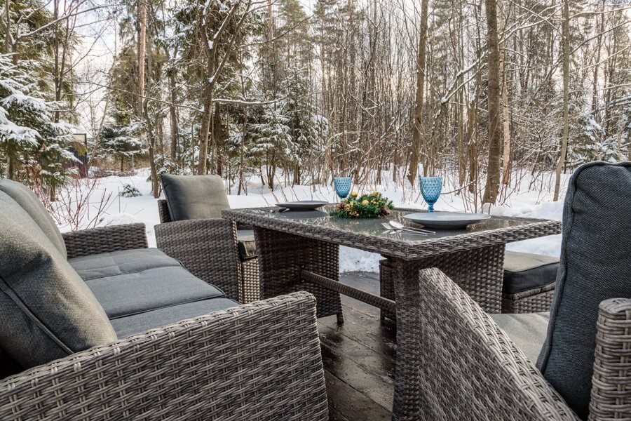 Комплект мебели ZOYA из искусственного ротанга серый Royal Family