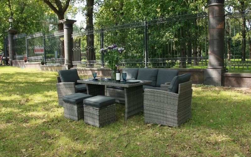 Комплект мебели ZOYA из искусственного ротанга серый Royal Family