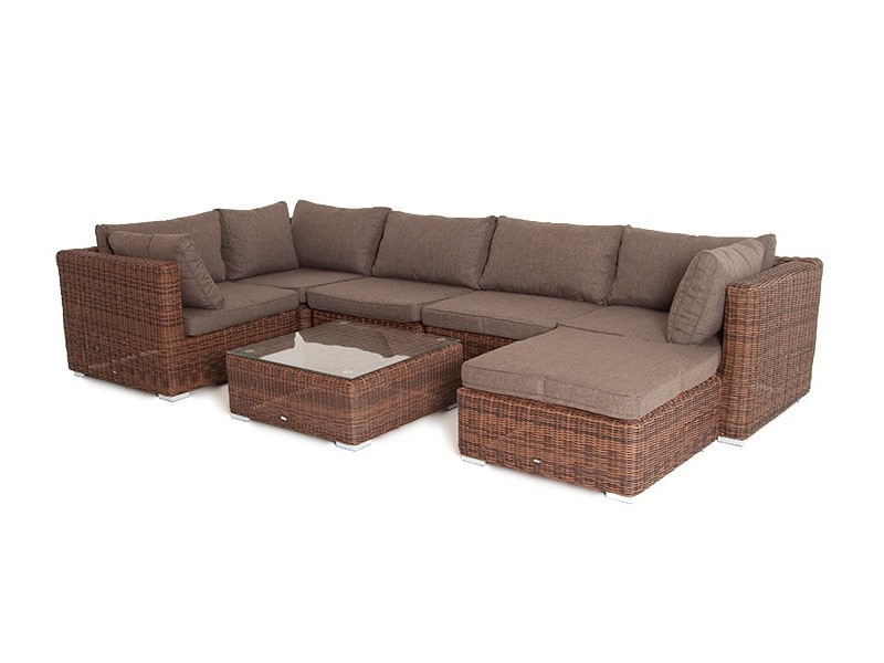 Модуль угловой с подушками Лунго Brown 4sis