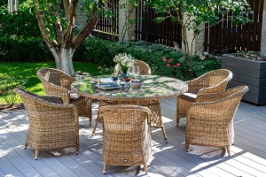 Обеденная группа Эспрессо-150 R соломенная 4sis