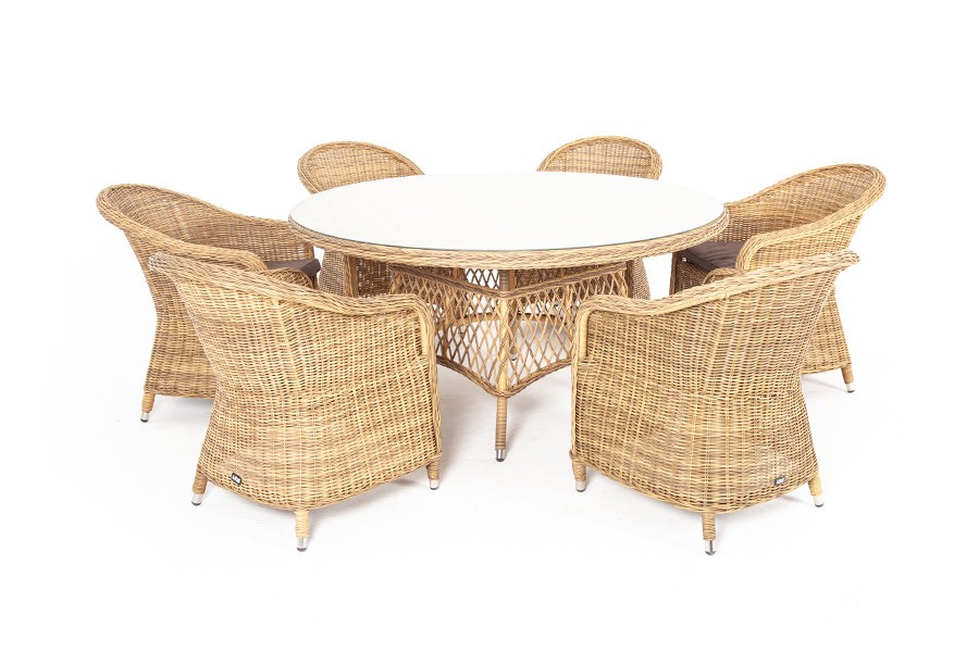 Обеденная группа Эспрессо-150 R соломенная 4sis