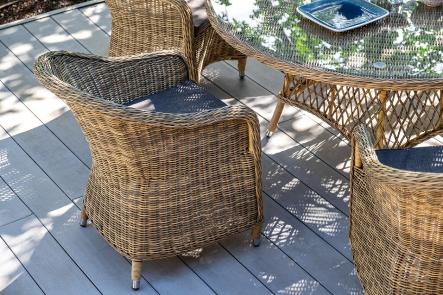 Обеденная группа Эспрессо-150 R соломенная 4sis