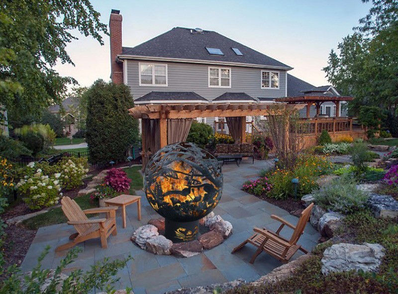 Уличный очаг сфера Полет Бабочек Горыныч