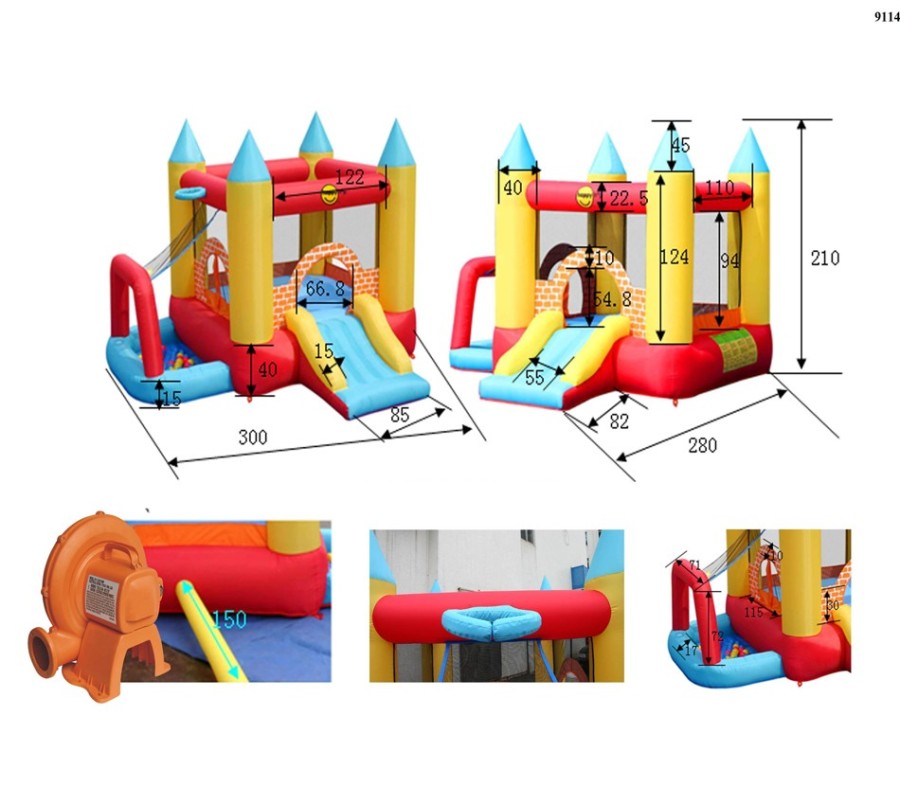 Батут Мини Замок 4 в 1, 9114 Happy Hop