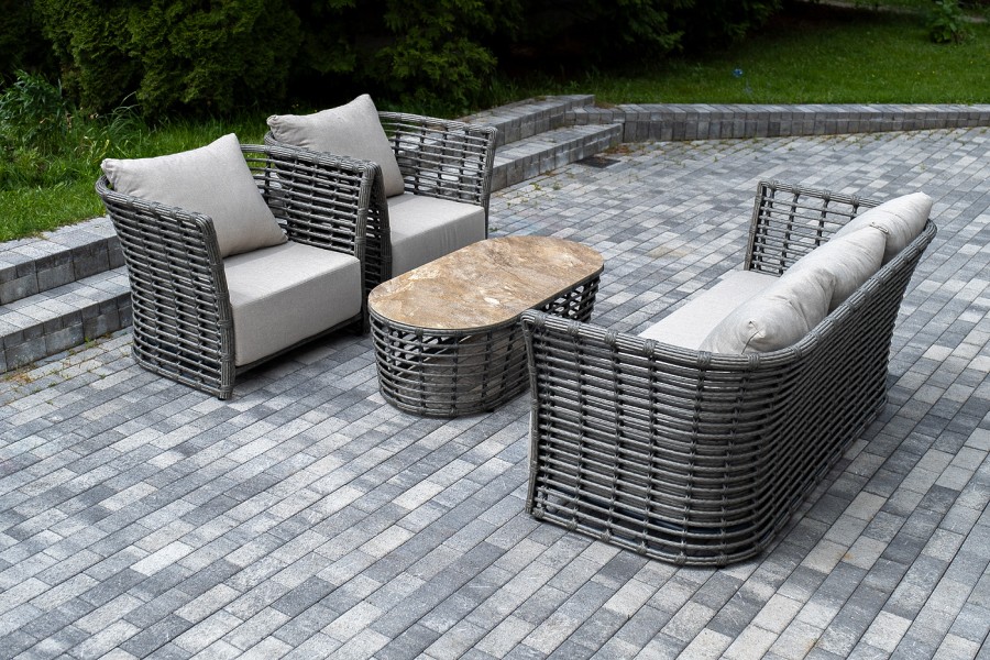 Кресло из искусственного ротанга Валенсия, цвет серый 4sis