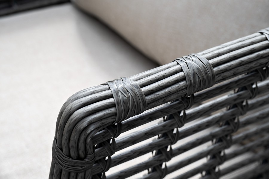 Кресло из искусственного ротанга Валенсия, цвет серый 4sis