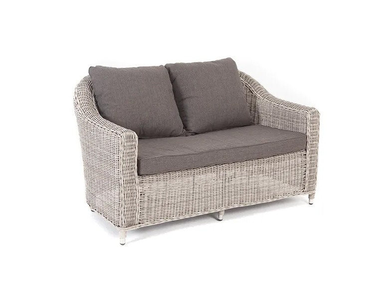 Диван двухместный из искусственного ротанга Кон Панна бежевый 4sis