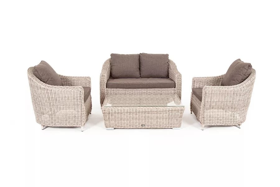 Диван двухместный из искусственного ротанга Кон Панна бежевый 4sis