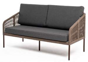 Диван двухместный из роупа Канны серо-коричневый 4sis