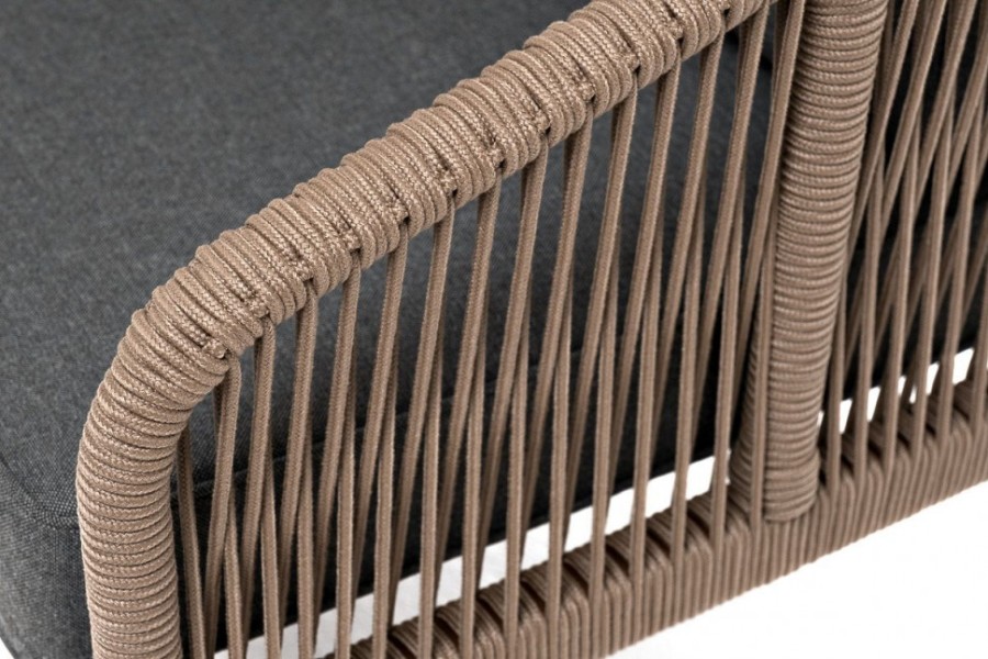 Диван двухместный из роупа Канны серо-коричневый 4sis