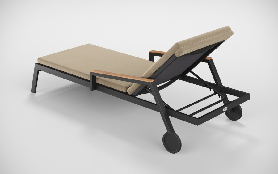 Шезлонг Sogno S карбон бежевый Gardenini