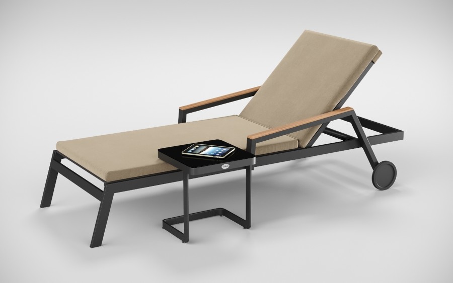 Шезлонг Sogno S карбон бежевый Gardenini