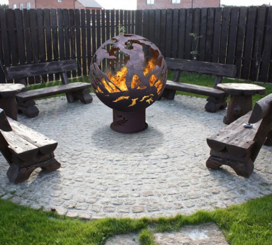 Уличный очаг сфера Соколиная охота Горыныч