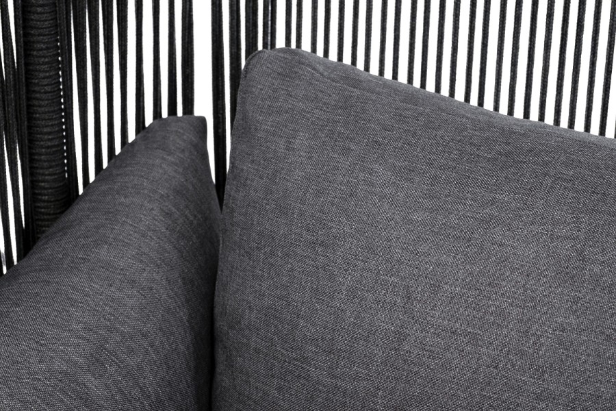 Кресло плетеное из роупа Мадрид темно-серое 4sis