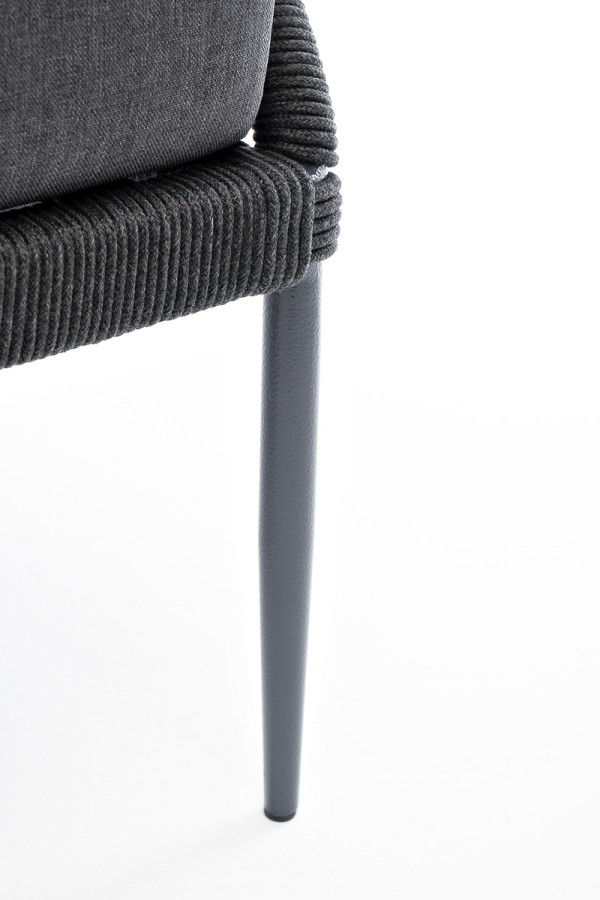 Кресло плетеное из роупа Мадрид темно-серое 4sis