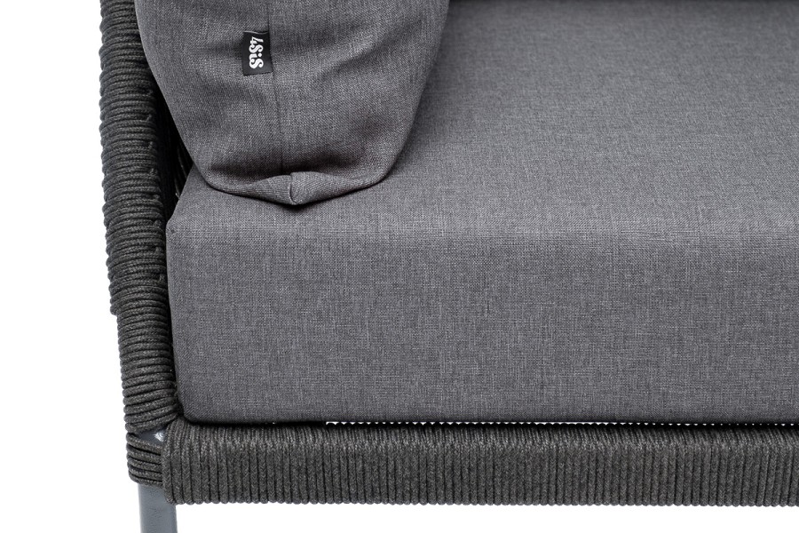 Кресло плетеное из роупа Мадрид темно-серое 4sis